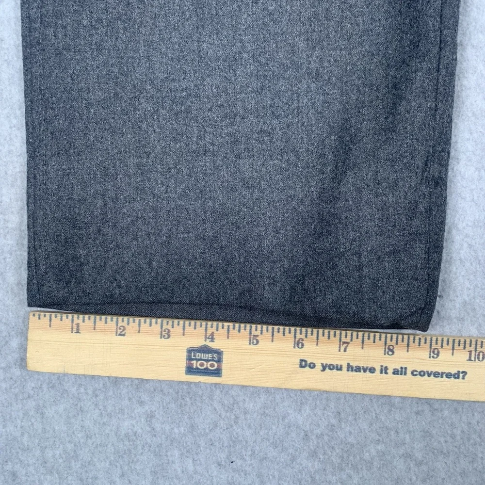 Brooks Brothers Dress Pants Mens 37RG Gray All Wool Makers Flat Front Trousers